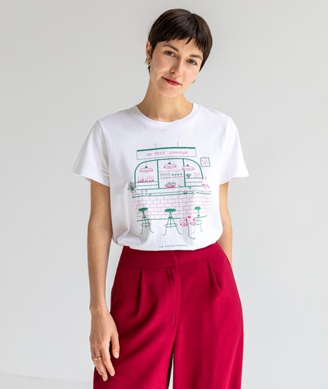 KAUF DICH GLCKLICH T-Shirt French Bar Wei aus Bio-Baumwolle
