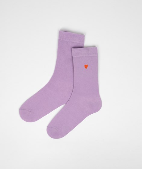 KAUF DICH GLCKLICH Socken Heart (Gr. 36-41) Lila aus Bio-Baumwolle