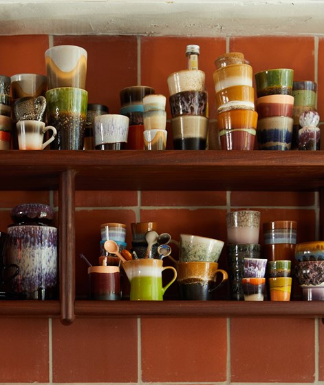 HKLIVING 70s Ceramics Coffee Becher mehrfarbig