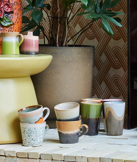 HKLIVING 70s Ceramics Cappuccino Tasse mehrfarbig