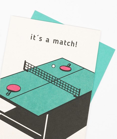 KAUF DICH GLCKLICH Postkarte Its a match Cremewei