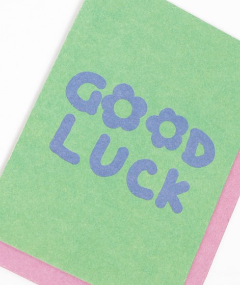 KAUF DICH GLCKLICH Postkarte Good Luck Grn