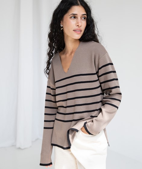 VILA VIOstria V-Neck Pullover gestreift