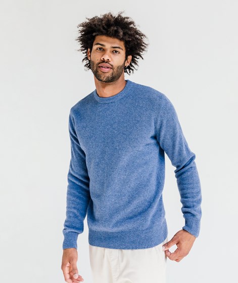 KAUF DICH GLCKLICH Pullover Blau aus recycelter Wolle