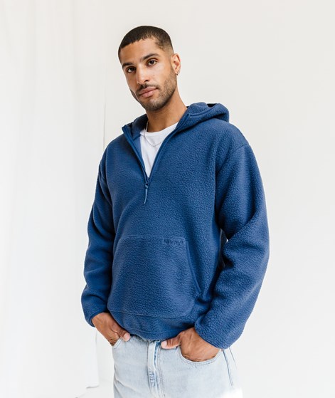 LEVI`S Hooded Sherpa Hoodie Blau