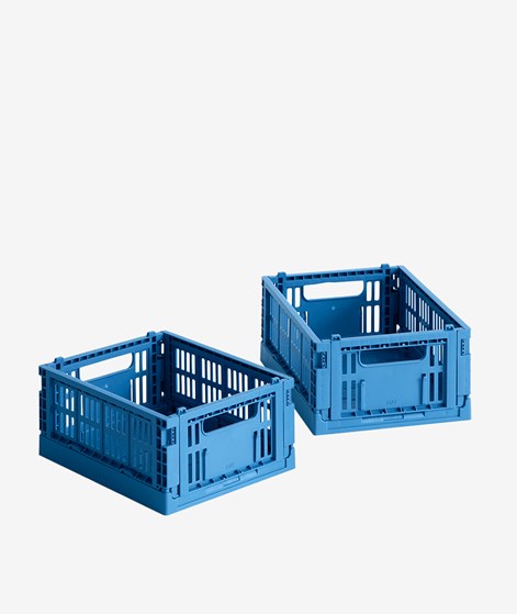 HAY Colour Crate Mini Set Korb blau