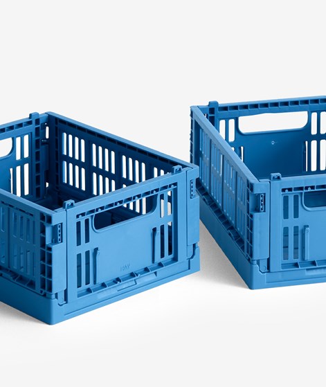 HAY Colour Crate Mini Set Korb blau