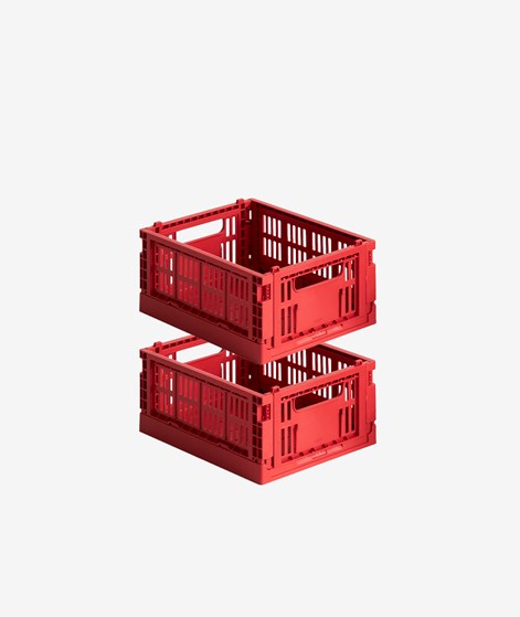 HAY Colour Crate Mini Set Korb rot