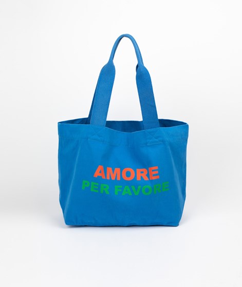 KAUF DICH GLCKLICH X AMORE Shopper Blau aus Bio-Baumwolle