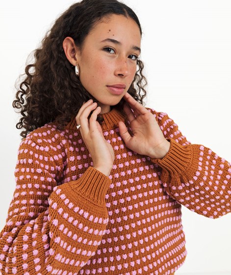 YAS YASDela LS Knit Pullover gepunktet