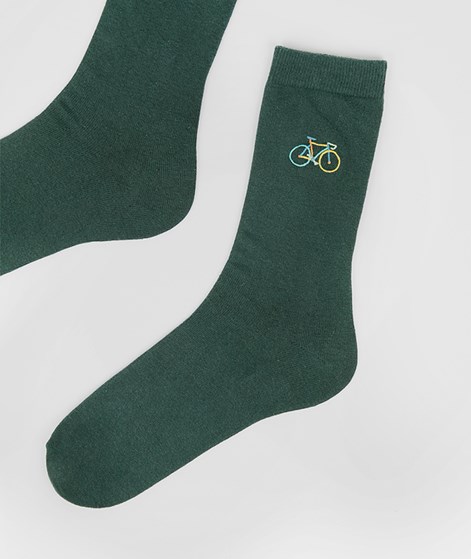 KAUF DICH GLCKLICH Socken Bicycle (Gr. 41-46) Dunkelgrn aus Bio-Baumwolle