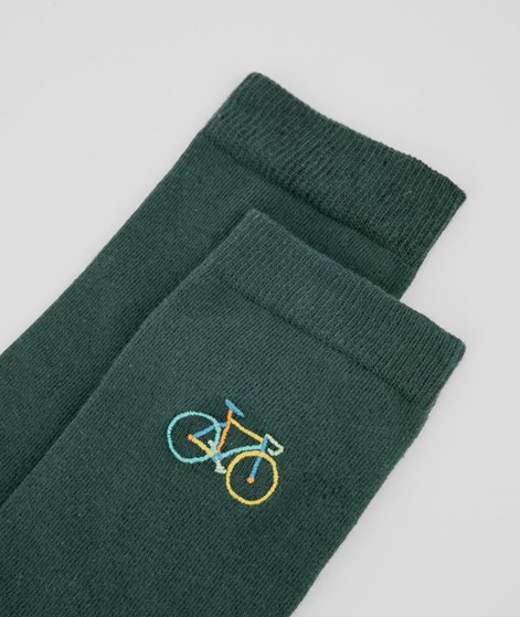 KAUF DICH GLCKLICH Socken Bicycle (Gr. 41-46) Dunkelgrn aus Bio-Baumwolle