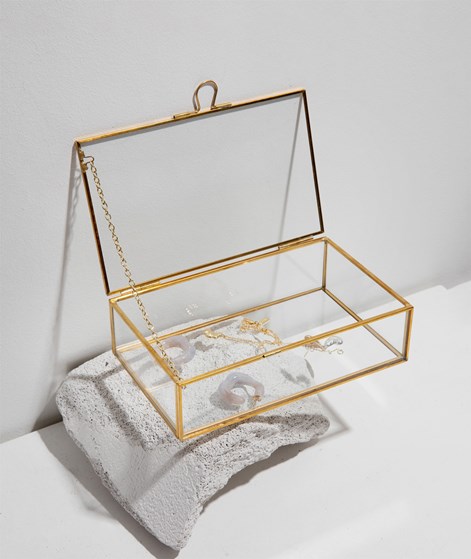 YUKU Glass Box Gold (18x11x5cm)