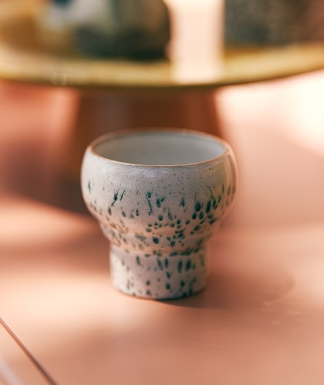 HKLIVING 70s Ceramics: Lungo Becher Coral (2er-Set) mehrfarbig