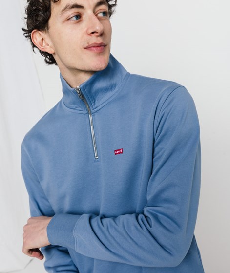 LEVI`S Original HM 1/4 Zip Sweater Blau