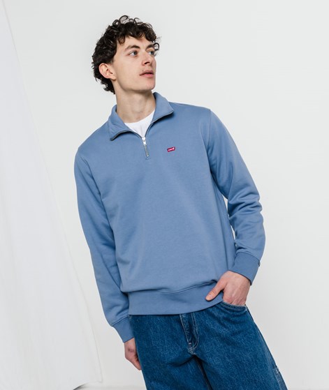 LEVI`S Original HM 1/4 Zip Sweater Blau