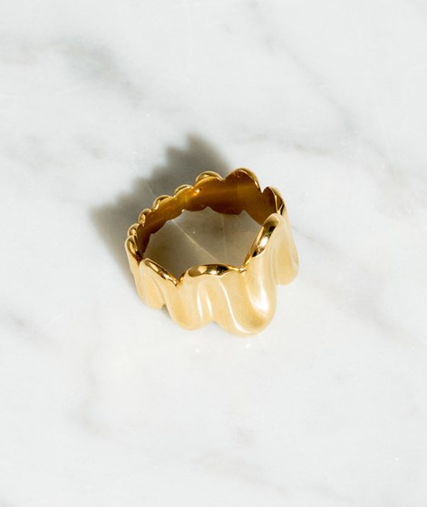 KAUF DICH GLCKLICH Welliger Ring Gold